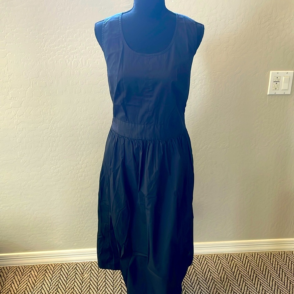 Everlane black cotton cross back maxi dress